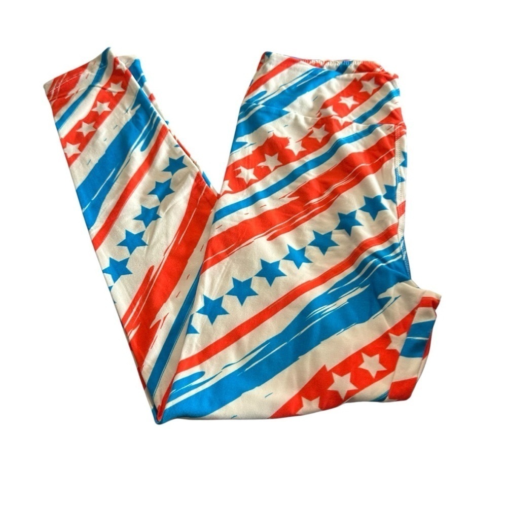 Lularoe womens OS (2-12) Patriotic USA Leggings New no tags